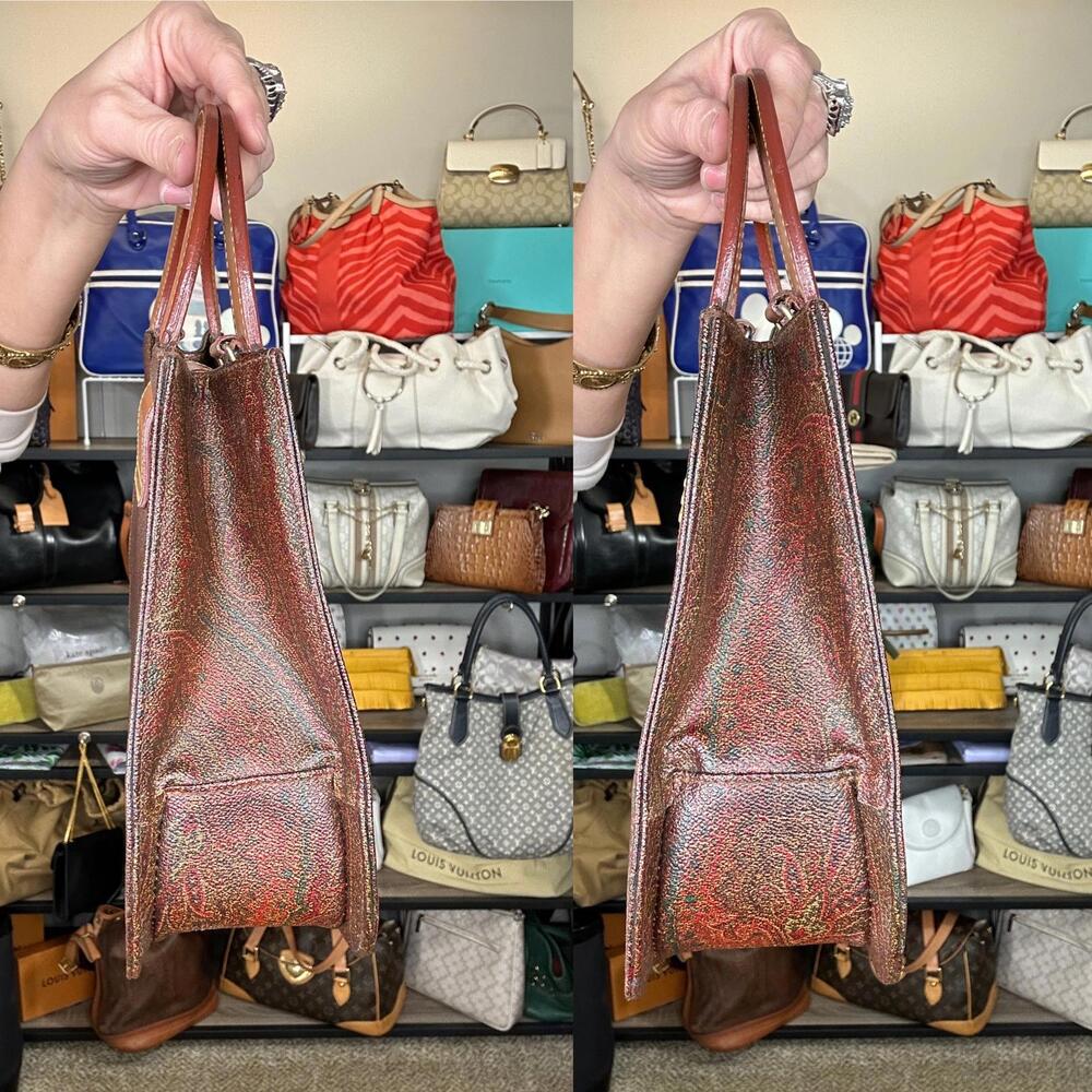Etro Top Handle Paisley Mini Tote 1997-2003 E Logo Vintage - Picture 9 of 10